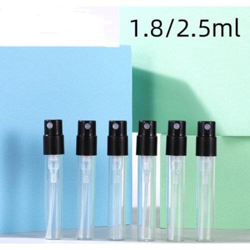 Hot selling 1.8ml 2.5ml glass vials mini cosmetic glass perfume spray bottle glass tube sample bottle 1000pcs/lot SN144