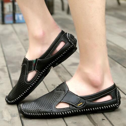 Summer New Leather Driving Casual Shoes For Men Fashion 2020 Big Size Flats Mens Loafers Breathable Shoe Calzado Zapatos Hombre