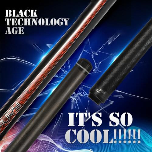 Official FURY CFP Billiard Black Technology Pool Cue 12.5/12.8mm Kamui Tip PAS Carbon Fiber Shaft Professional Billar Stick Kit