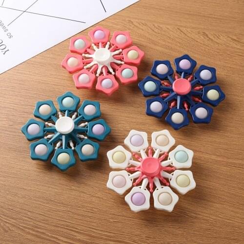 Funny Luminous Finger Bubble Gyro Toy Baby Sensory Training Toy Anti-stress Relaxing Autism Toys Random Color dropshipping#22