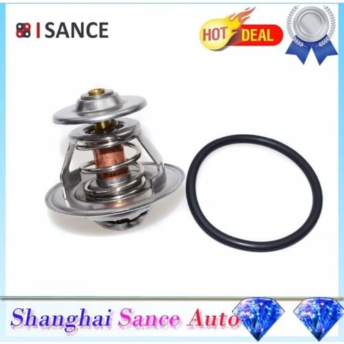 ISANCE Coolant Thermostat 030121113 , 030121113A 030121113B 75057, 75173, C37129, 1186843 For VW Golf Mk2 Polo Audi Skoda Seat