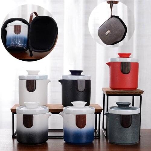 Convenient Travel Tea Set Ceramic Kiln Becomes Fast Guest Cup Teapot Teacup Kung Fu Tea Set