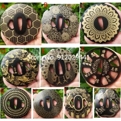 High Quality Japanese Iron Guard Tsuba For Samurai Katana Sword Knife Guard Wakizashi HandMade DIY Fittings