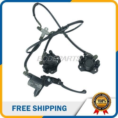 Motorcycle Parts Front Disc Brake Assy With Two Brake Pads Hydraulic Cable For Dirt Pit Bike ATV Buggy Quad Bikes
