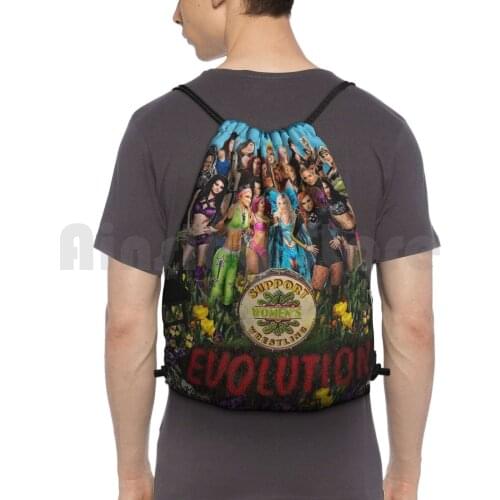 Sgt Peppers Women Wrestling Backpack Drawstring Bag Riding Climbing Gym Bag Wrestling Lynch Bayley Sasha Banks Charlotte