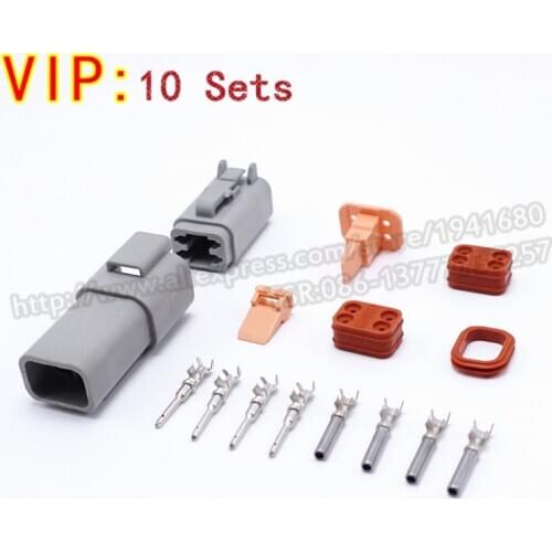 10 Sets Four Pins Way Kits DT06-4S DT04-4P Waterproof Male Female Electrical Connector Plugs For Car New Car Part