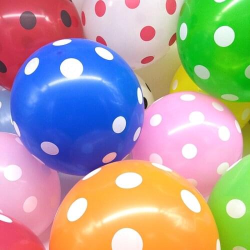 10pcs Colorful Dot Latex Balloons baby birthday Wedding Party decoration Supplies Kids toy Ballons Multicolor baby shower