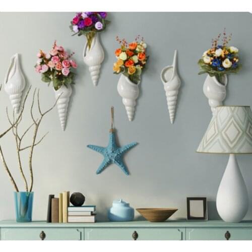3pcs/set Wall Mounted Shell Vase Hanging Hydroponic Plants Bottle Home Wedding DIY Decor