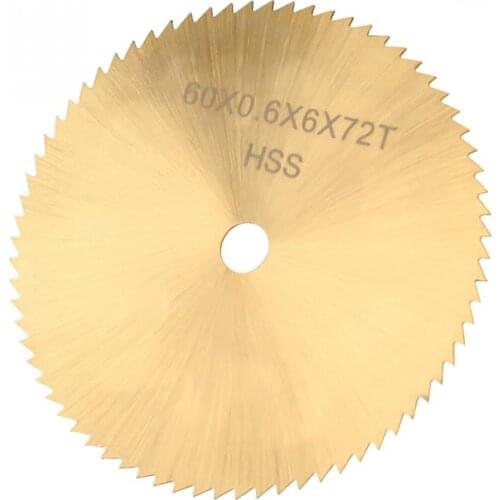 60mm 72 Teeth High Steel Circular Small Cutting Disc for Metal Wood Plastic Inner Diameter 6mm/6.35mm Optional