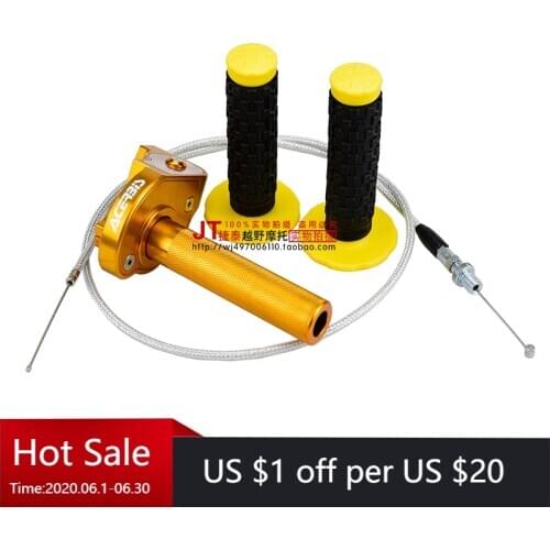 22mm CNC Aluminum Acerbs Throttle Grip Quick Twister + Throttle Cable CRF50 70 110 IRBIS 125 250 Dirt Bike Motorcycle