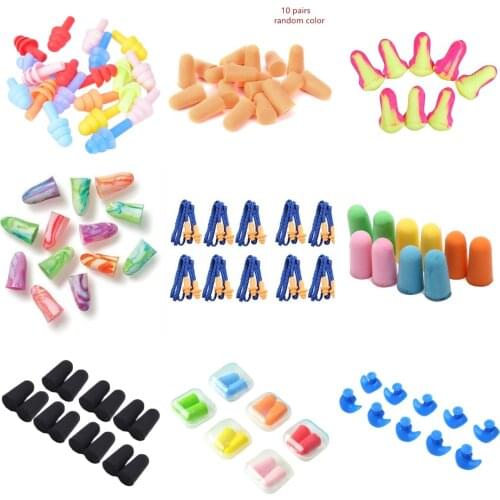1/5/10pair Soft Comfort Foam Ear Plugs Tapered Travel Sleep Noise Reduction Prevention Earplugs Sound Insulation Ear Protection