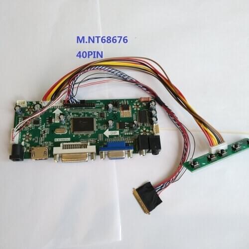 Driver card DIY DVI LED VGA LCD M.NT68676 for LTN156AT17 1366X768 15.6" panel HDMI monitor Controller board kit