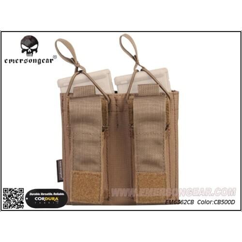Emersongear 5.56 Pistol Double Open Top Magazine Pouch Combat Molle MAG Pouch EM6362 Coyote Borwn