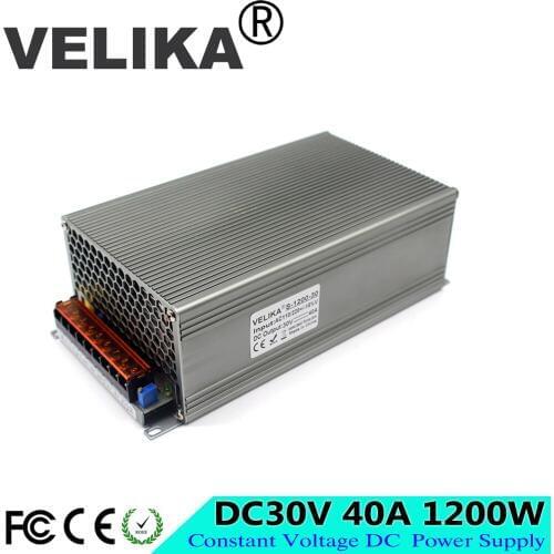 DC Power Supply Switching 30V 40A 1200W Light Driver Transformer 110V 220V AC to DC30V SMPS for CNC CCTV Motor Stepper LED Lamp