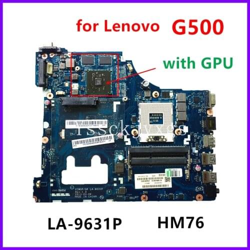 LA-9631P mainboard , for Lenovo G500 Laptop Motherboard , PGA989 HM76 ( with HD8570M R5 M230 2GB GPU ) for i3 i5 i7 CPU Test OK