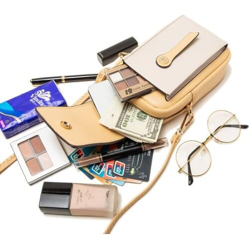 Prettyzys Design Small Shoulder Bag Women Fresh Soft pu Leather Mini Crossbody Phone Bags Pocket Lady Handbag Portable Purse