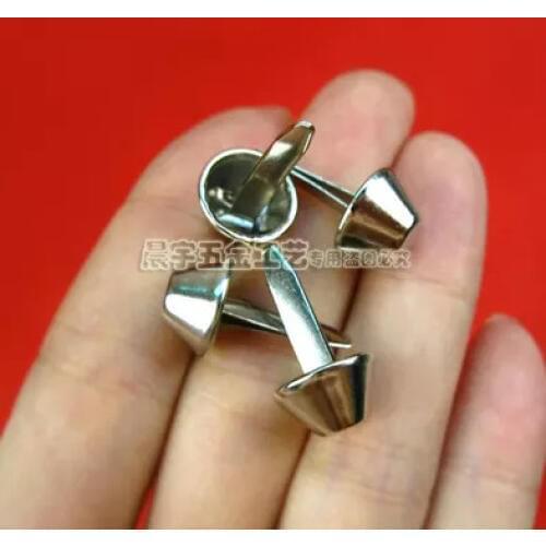 Hardware accessories Two foot nails feet Book nail 2 claw bucket bags smooth Brad nail mushrooms 12mm*21mm