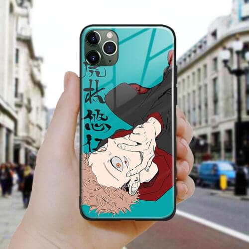 Yuji Itadori Jujutsu Kaisen Soft Silicone Glass Phone Case Cover Shell For iPhone SE 6 6s 7 8 Plus X XR XS 11 12 Mini Pro Max