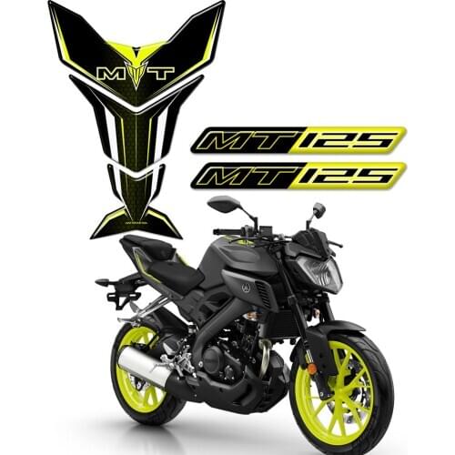 For Yamaha MT-125 MT - 125 MT125 Stickers Tank Pad Protector Decal Fairing Fender Kit Knee Fuel 2015 2016 2017 2018 2019 2020