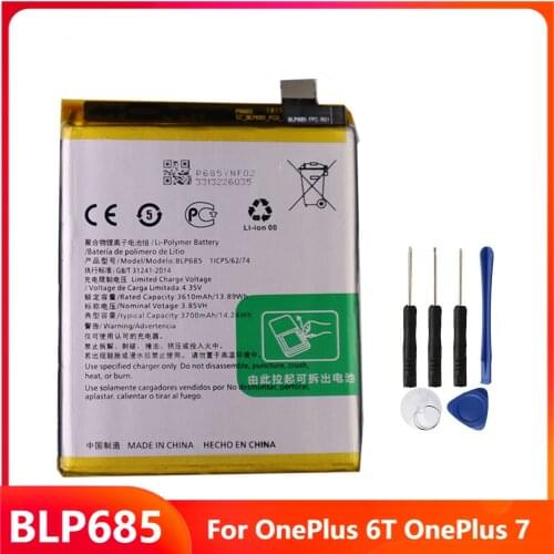 Original Replacement Phone Battery BLP685 For OnePlus 6T OnePlus 7 One Plus 6T One Plus 7 Genuine Rechargable Batteries 3300mAh