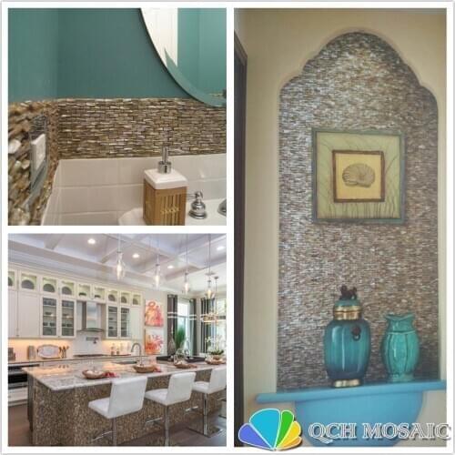 Freshwater shell mother of pearl mosaic tile for house decoration wall tile natural color 11 square feet/lot