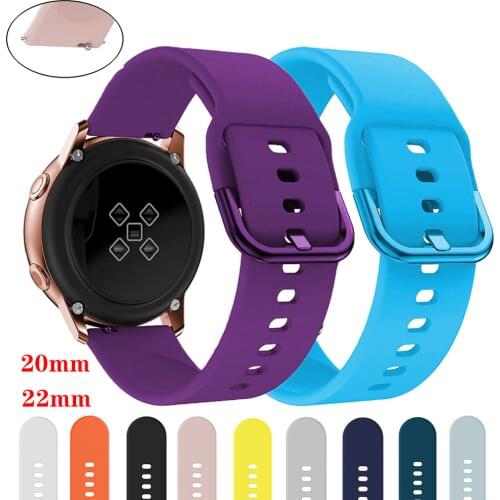 Strap for samsung galaxy watch 3/active 2 46mm 42mm gear s3 frontier sport bracelet watchband huawei watch gt 2/2e 20mm 22mm