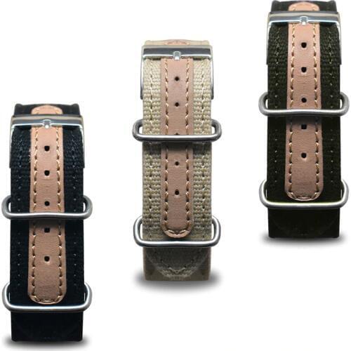 Onthelevel Nato Watchband Nylon Zulu Strap 18mm 20mm 22mm Watch Strap Silver Pin Buckle Wristwatch #D