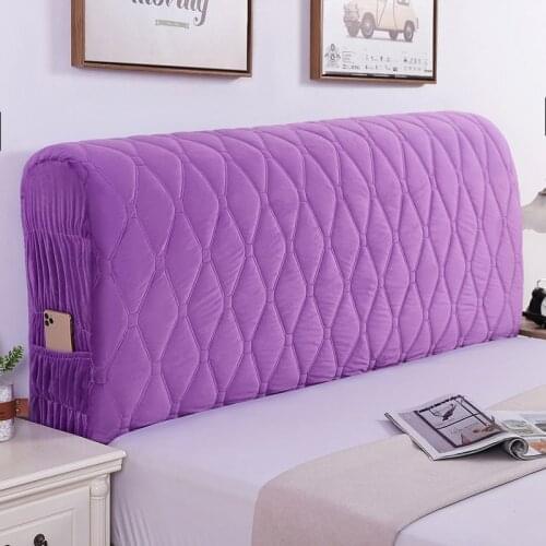Solid Color Red Luxury Thicken Velvet Quilted Bed Head Cover Twin Queen King Size All-inclusive Soft Plush Headboard Cover