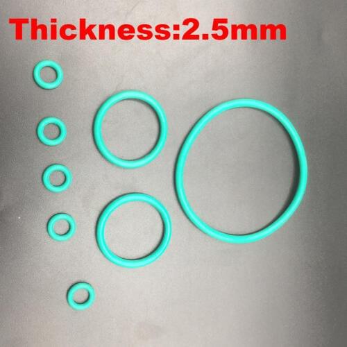 2pcs 140x2.5 140*2.5 145x2.5 145*2.5 150x2.5 150*2.5 OD*Thickness Green Fluoro FKM Fluorine Rubber O Ring O-Ring Oil Seal Gasket