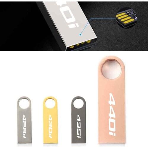 USB flash drive 16GB 32GB Pen Drive waterproof metal u disk For BMW 440d 435d 435d 428d 425d 420d 418d X4 G02 car Accessories