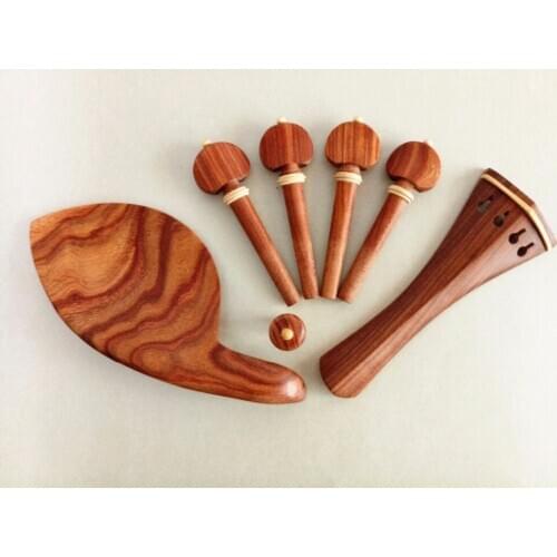 1 set new rosewood Violin parts 4/4, tailpiece, chinrest, pegs, endpin