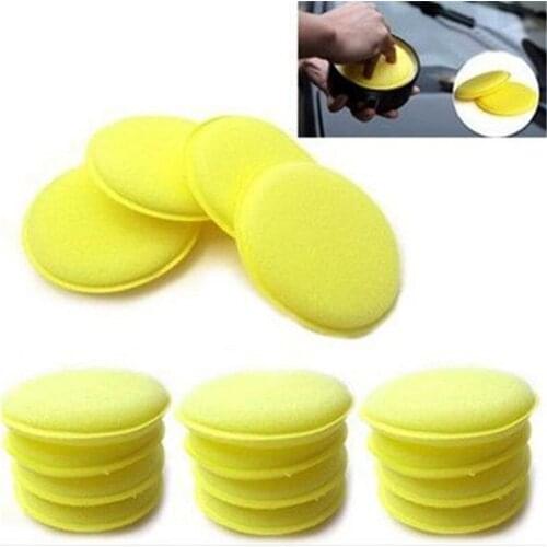 12pcs/Set Car Auto Wax Polish Foam Sponge Hand Soft Wax Yellow Sponge Pad Waxing Towel Sponge Brush Car Paint Care Cleaning