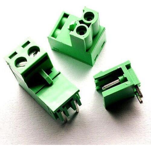 20 Pcs 5.08mm Pitch 2 pin 2 way Looper Angle Screw Terminal Block Plug connector
