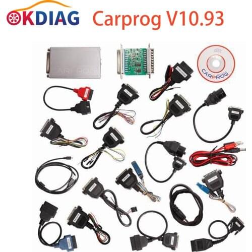2021 V10.93 Carprog Auto ECU Chip 21 Adapters Tuning Full Universal Car Prog For Radio/Dash/IMMO/ECU Auto Repair Tool
