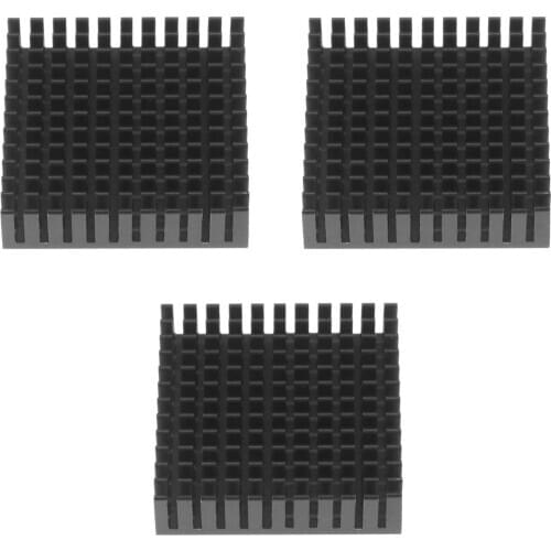 3pcs Aluminum Chipset Heat Radiator Cooling 40mm x 40mm x 11mm, Suitable for nema 17 Stepper Motor heatsink
