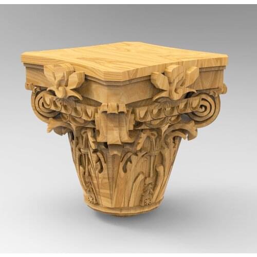 3D STL Model chapiter decor leg for CNC Router 3D Printer Artcam Aspire Cut3d -zj44