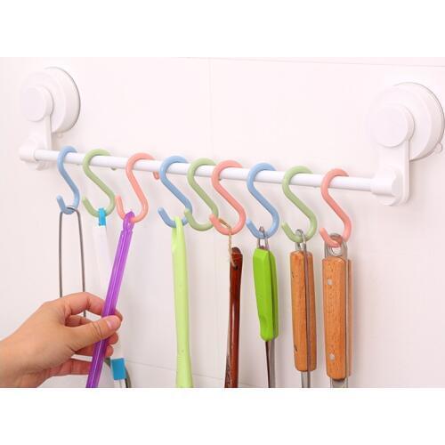 4pcs/lot S Shape Hook for Desk Bags Wall Hanger Bathroom Kitchen Hook Hanger Organizador Storage Rack JE 0649