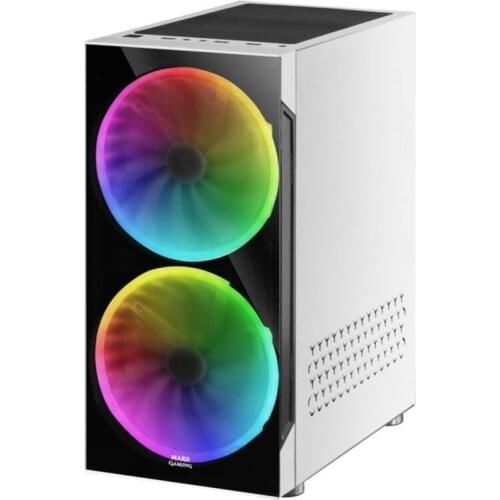 ATX Semi-tower Box Mars Gaming MC9W LED RGB White