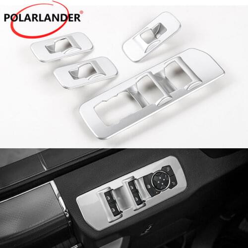 Car Accessories 6 Colors High fashion Chrome Window Lift Panel For 2015 2016 2017 2018 F/ord F150 Switches Cover Trim 4 Pieces
