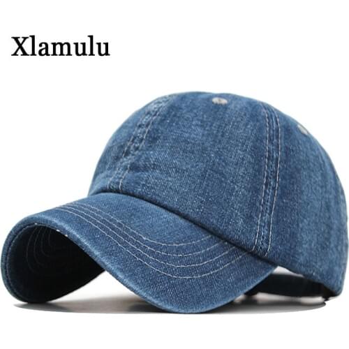 High Quality Denim Baseball Cap Men Women Jeans Snapback Caps Casquette Plain Bone Hat Gorras Men Casual Blank Dad Male Hats