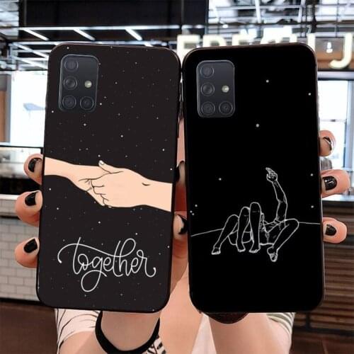 CUTEWANAN Couple Best Love Together Phone Case for Samsung S20 plus Ultra S6 S7 edge S8 S9 plus S10 5G lite 2020