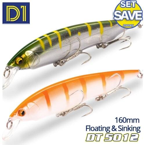 D1Fishing tackle 2020 Wobbler Tungsten beads 160mm 28g sinking Fishing Accessories sea bass pike kanata ratlin for fishing