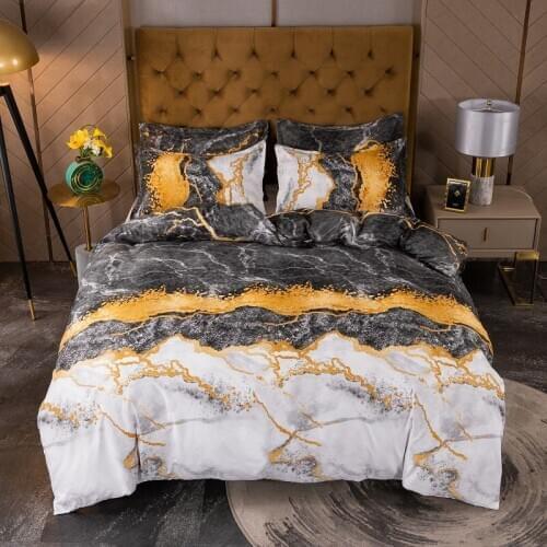 Twin Full Comforter Cover Set Marble Reactive Printed Duvet Cover And Pillowcase Single Bed King Size Dekbedovertrek 240x220