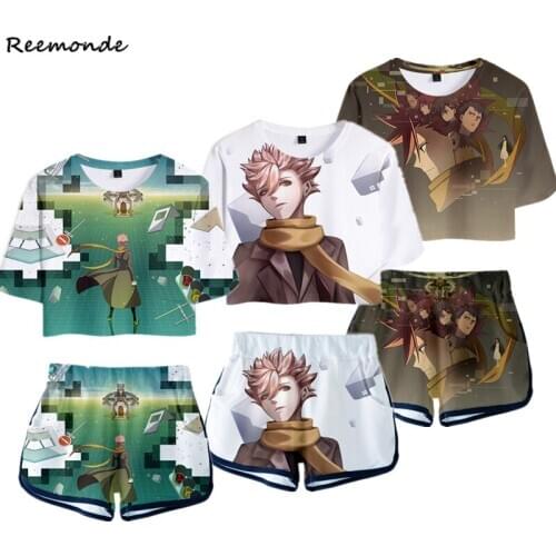 Anime Outfit ID:INVADED Costume Women Top Shorts Sport Suits Akito Narihisago Running Shorts Shirt Girls Set Cosplay Clothing