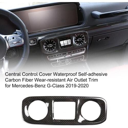 Central Control Cover Waterproof Self-adhesive Carbon Fiber Wear-resistant Air Outlet Trim for Mercedes-Benz G-Class 2019-2020