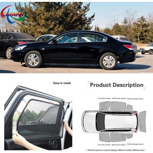 For Honda City 2014-2019 Car Full Side Windows Magnetic Sun Shade UV Protection Ray Blocking Mesh Visor Decoration Accessories