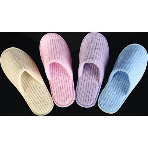 Coral Velvet Disposable Slippers Unisex Home Guest Slippers Thickening Non-slip Hotel Supplies Portable Travel Womens Slippers