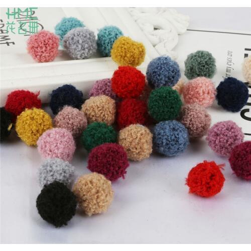Wholesale 10pcs/lot 15/20mm Pom Pom Plush Balls Wedding Party Home Decor Fluffy Pompom DIY Scrapbook Toys Sewing Craft Supplies