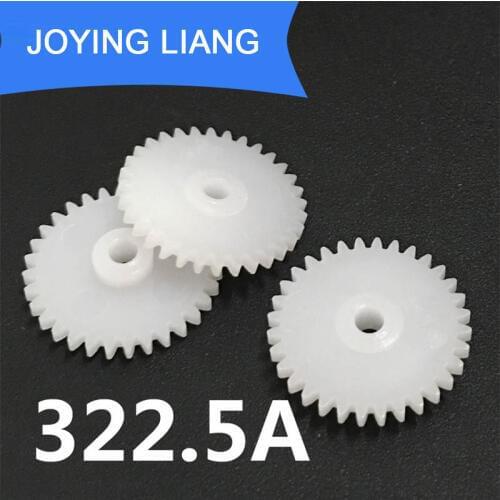 322.5A 0.5M 32 Teeth 2.5mm Shaft Tight Pom Plastic Pinion Gear Toy Model Gear (10pcs/lot)