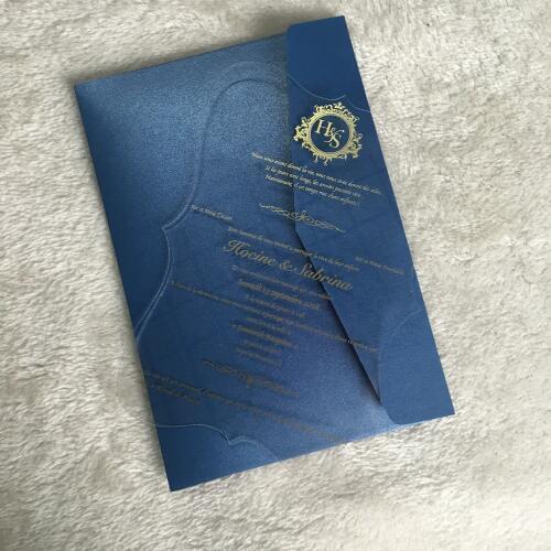 50pcs elegant wedding favor new design laser cut acrylic wedding invitation cards fancy invitation cards with envelop